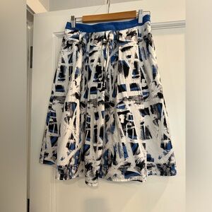 Adrianna Papell Blue and Black Skirt with Pockets